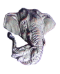 Elephant for hanging     W : 7 cm  H : 8 cm  WT : 20 g